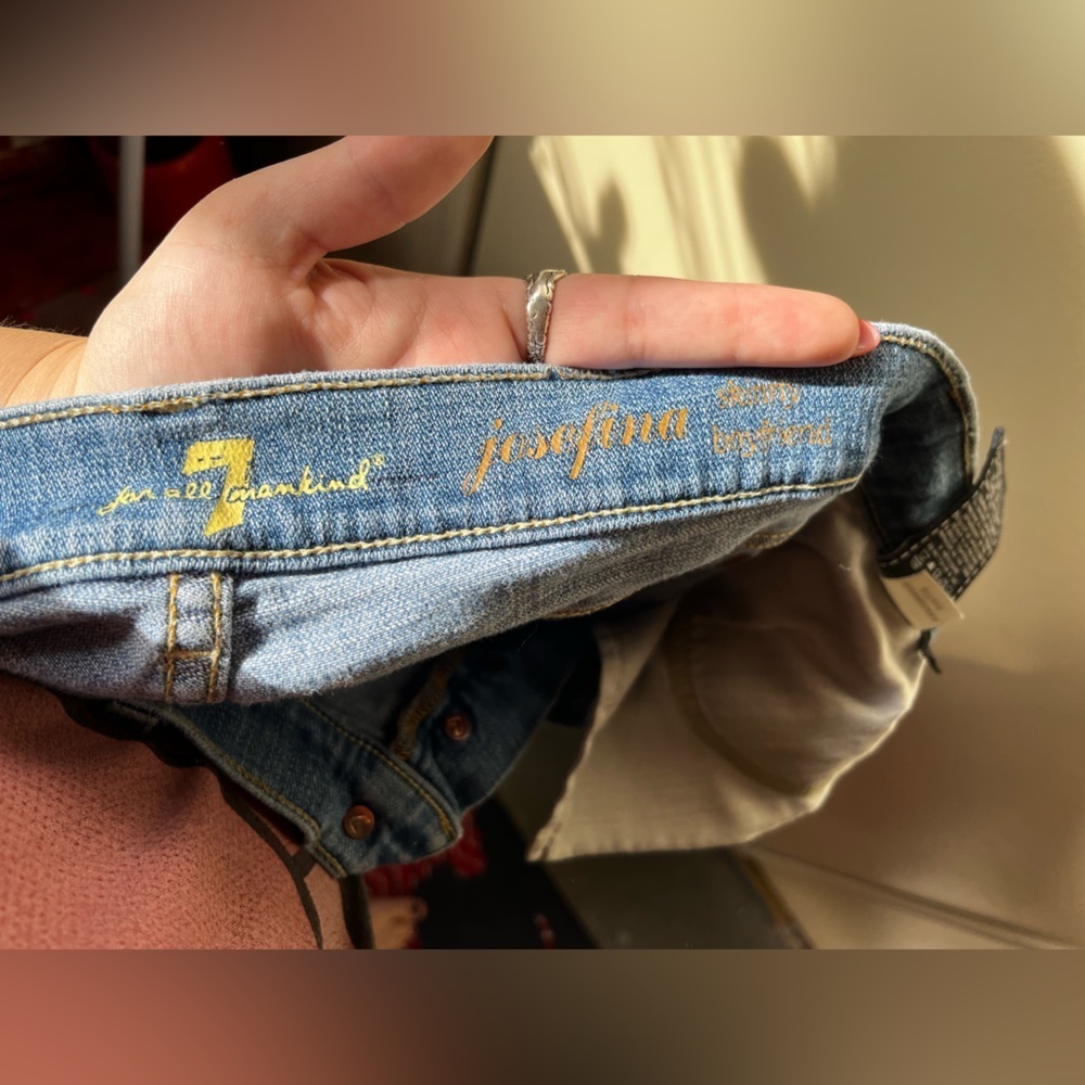 7 For All Mankind Button Fly Josephina Jeans - Cotton, Size 27, 7FAMK - Picture 6 of 6